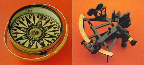 Kompass und Sextant